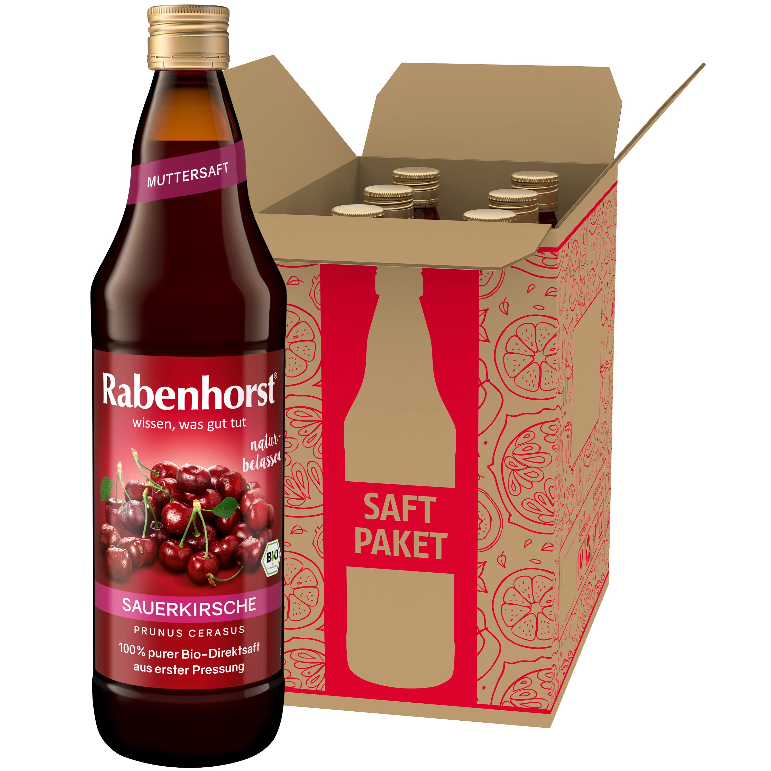 Sauerkirsche MUTTERSAFT BIO 6er Pack (6 x 700 ml) Sauerkirsche MUTTERSAFT BIO 6er Pack (6 x 700 ml)