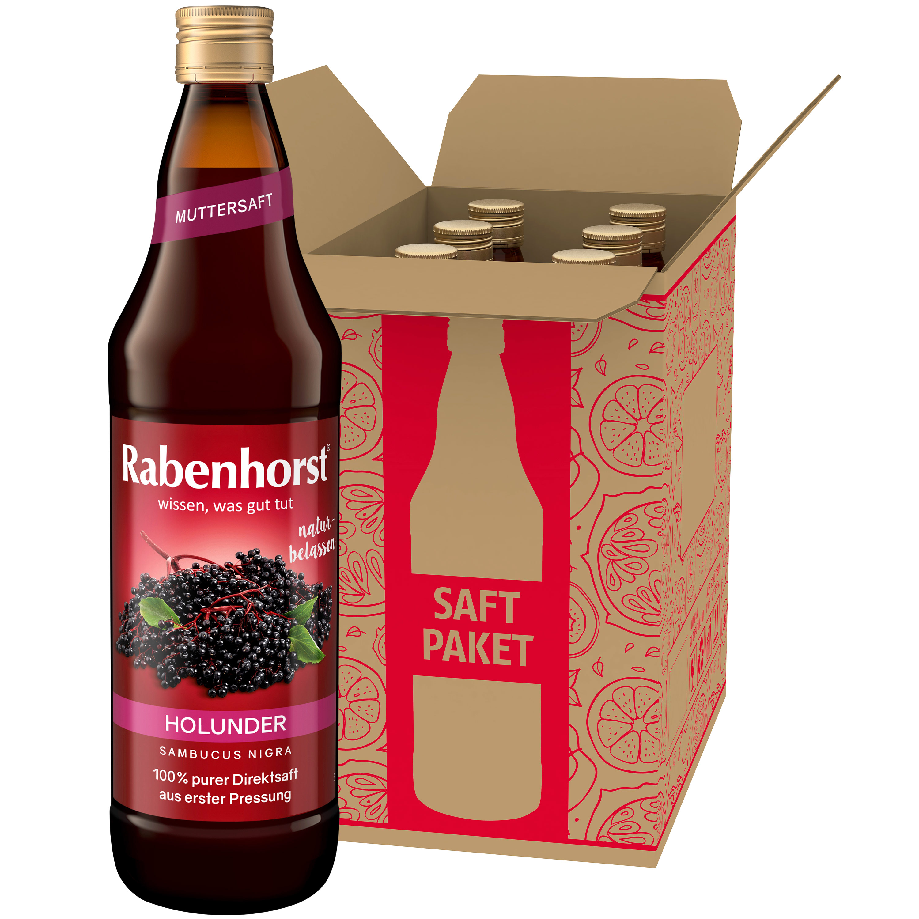 Holunder Muttersaft 6er Pack (6 x 700 ml)