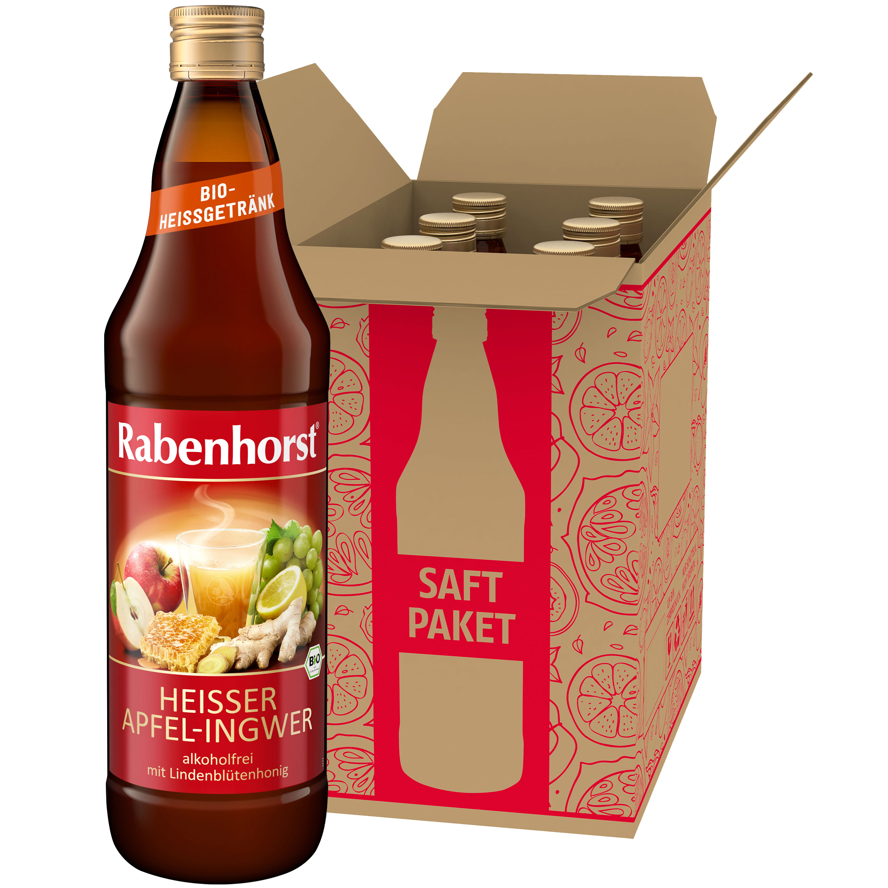 Heißer Apfel-Ingwer BIO 6er Pack (6 x 700 ml)