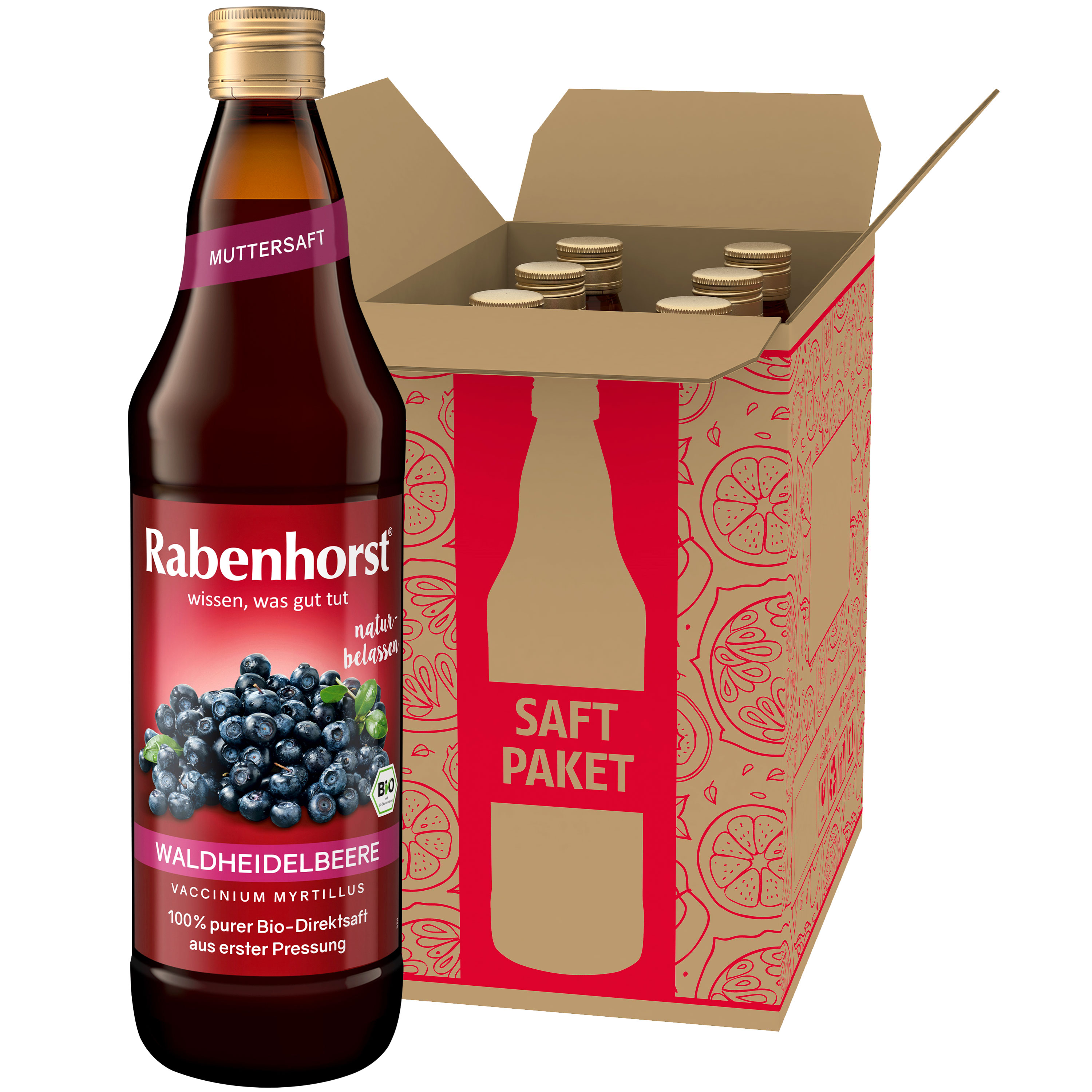 Waldheidelbeere Muttersaft BIO 6er Pack (6 x 700 ml) Waldheidelbeere Muttersaft BIO 6er Pack (6 x 700 ml)